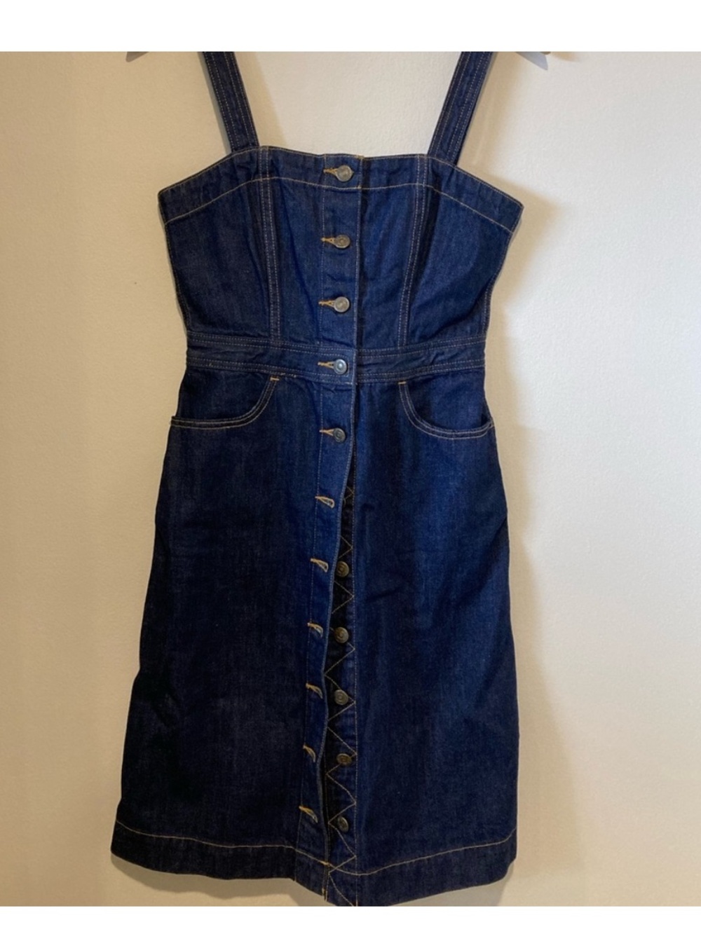 Levi's Dark Blue Denim Button-Front Sundress